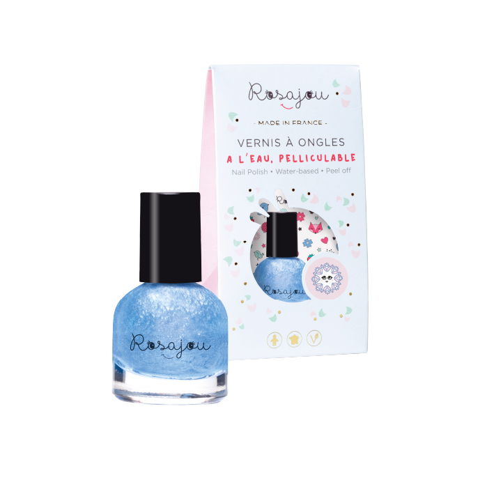 Rosajou 兒童水性可剝指甲油-冰霜藍 Givre