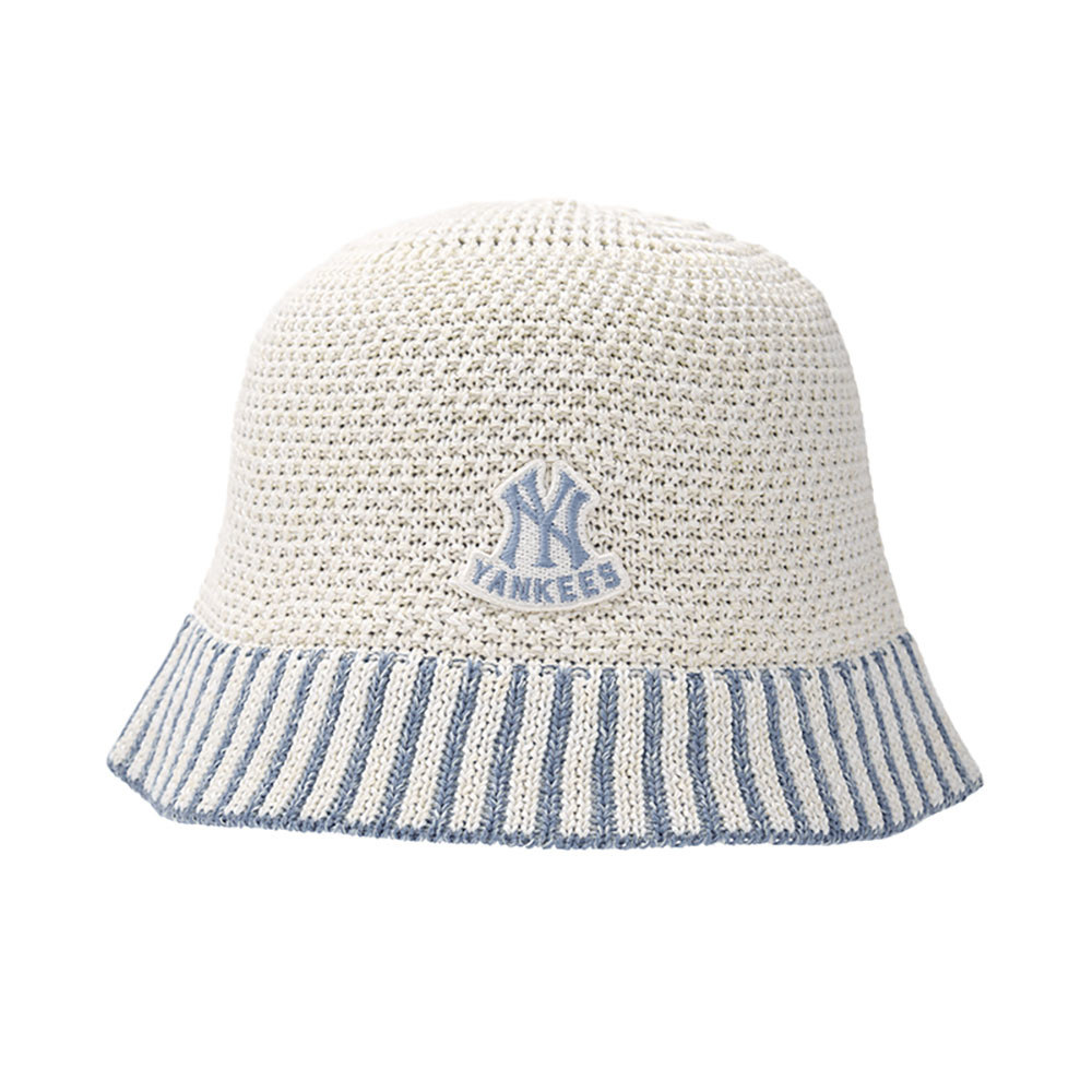 MLB 夏日針織圓頂漁夫帽 Varsity系列 紐約洋基隊 (3AHTV0253-50IVS)