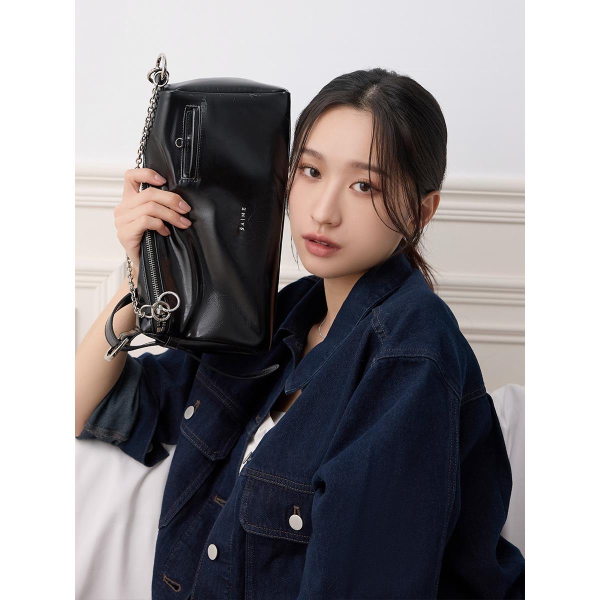 ★S'AIME 編織ping接波士頓包 ハンド トートバッグ/送料込 ☆S'AIME 編織ping接波士頓包 ハンド トートバッグ/送料込 (S