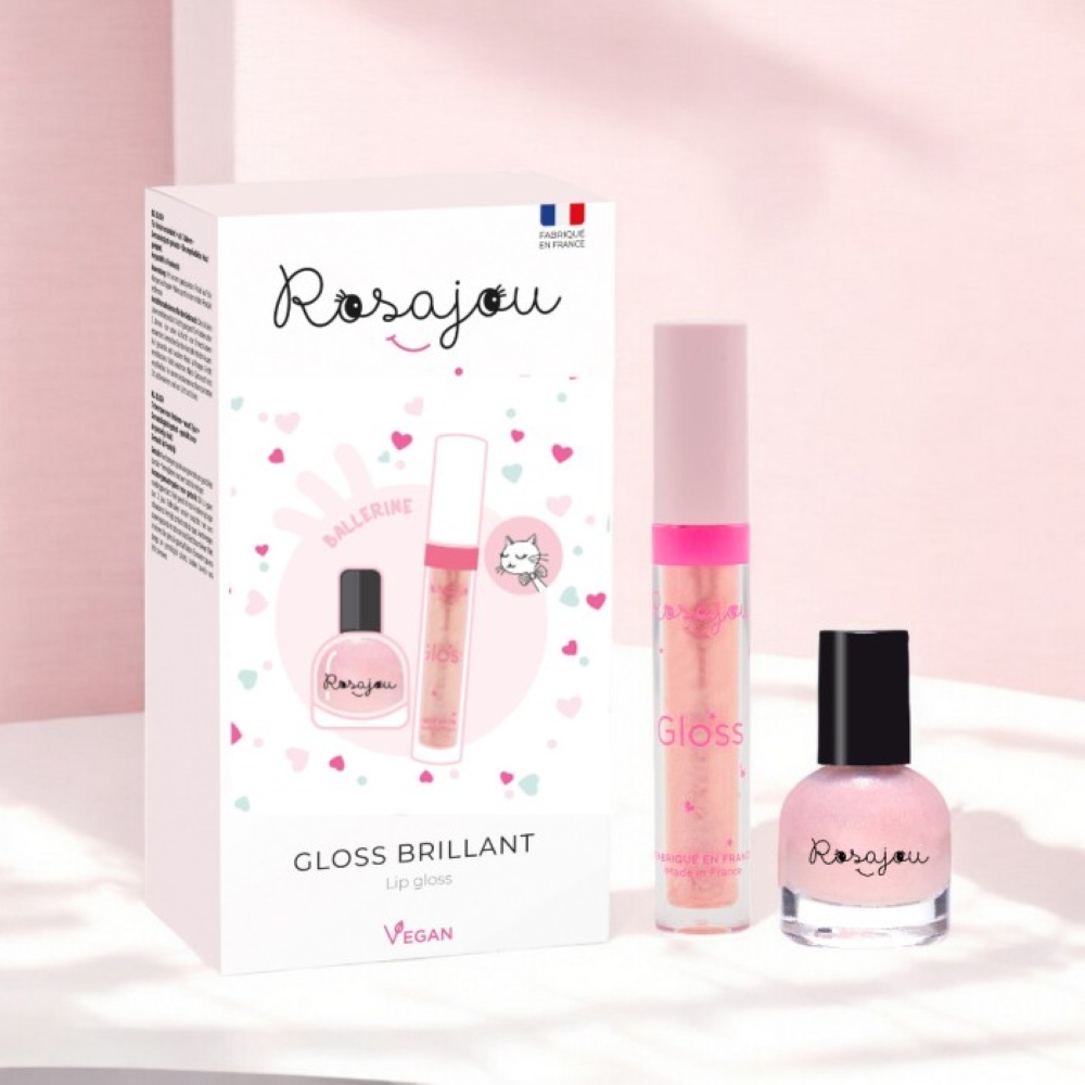 Rosajou 兒童水性可剝指甲油唇彩組-芭蕾舞者
