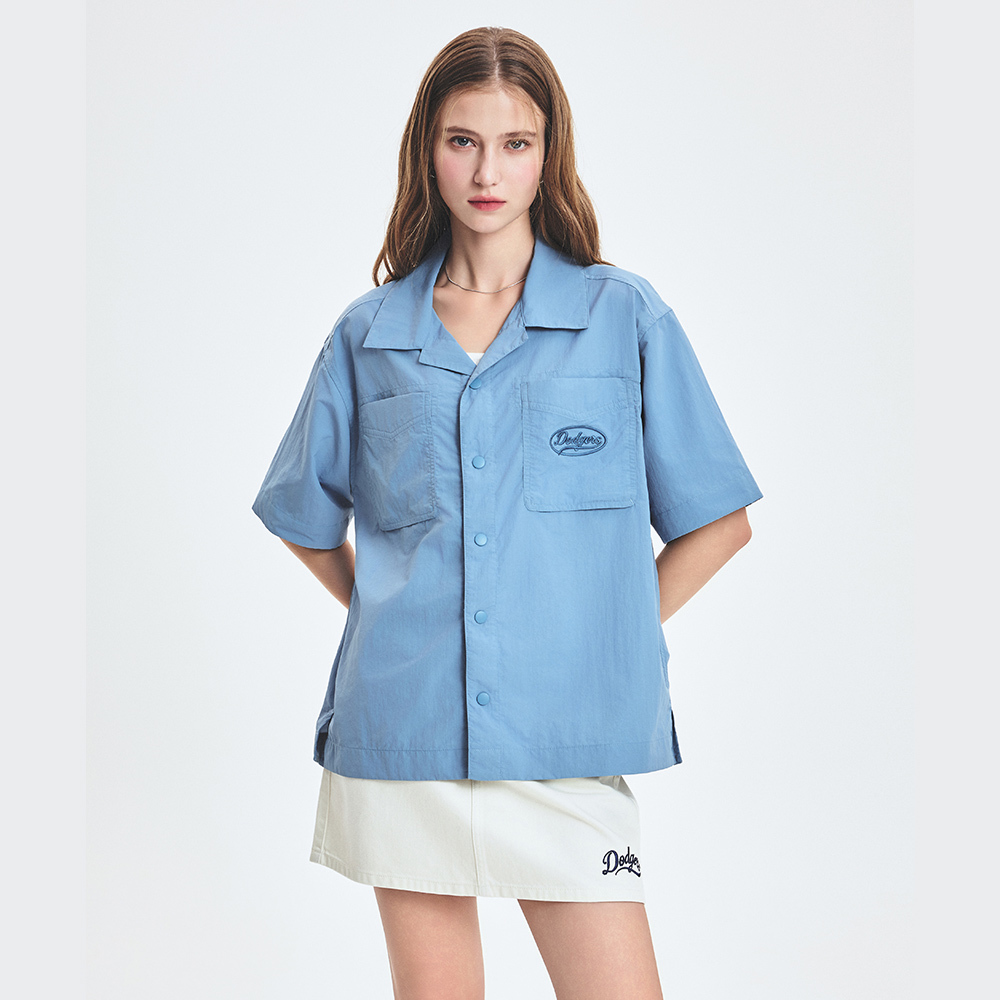 MLB 女版牛仔丹寧短裙 Varsity系列 洛杉磯道奇隊 (3FDSV0153-07CRS)