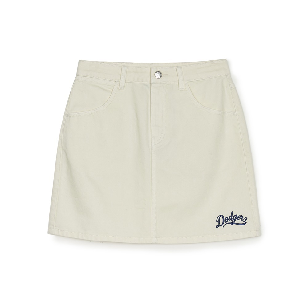 MLB 女版牛仔丹寧短裙 Varsity系列 洛杉磯道奇隊 (3FDSV0153-07CRS)