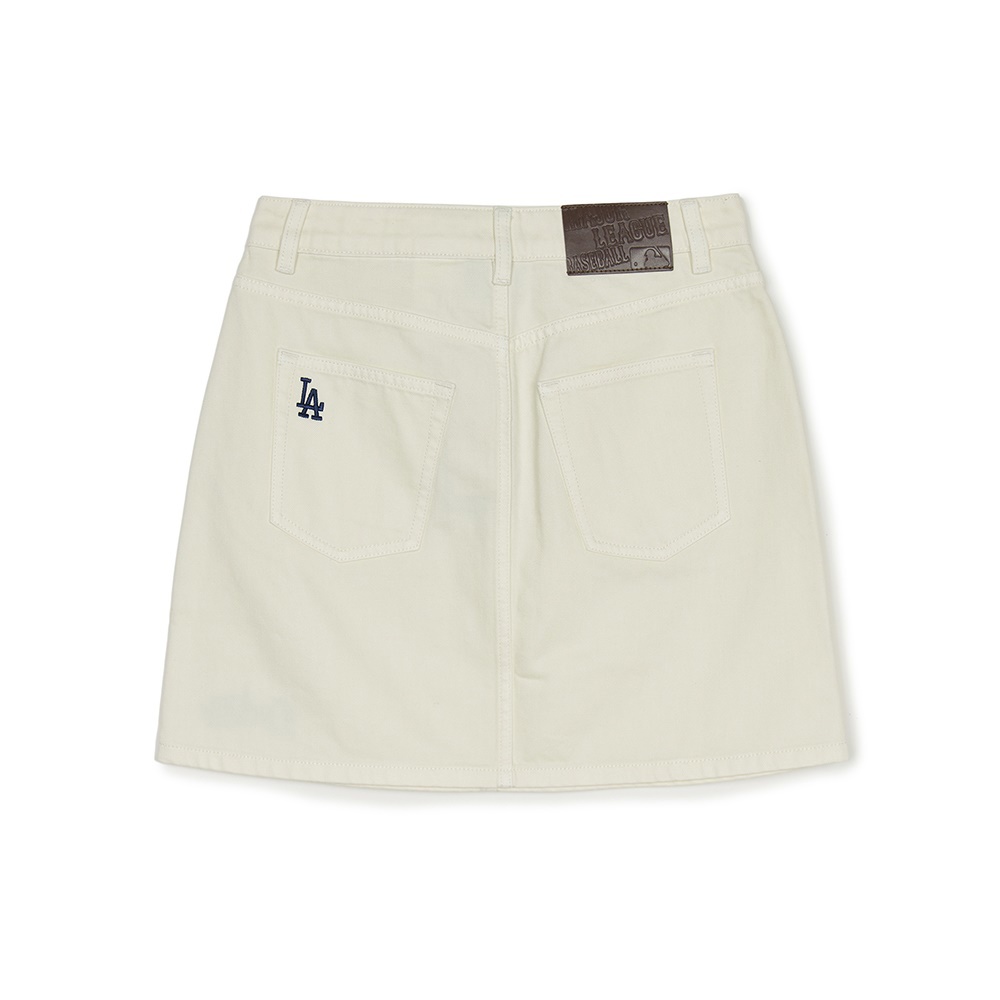 MLB 女版牛仔丹寧短裙 Varsity系列 洛杉磯道奇隊 (3FDSV0153-07CRS)