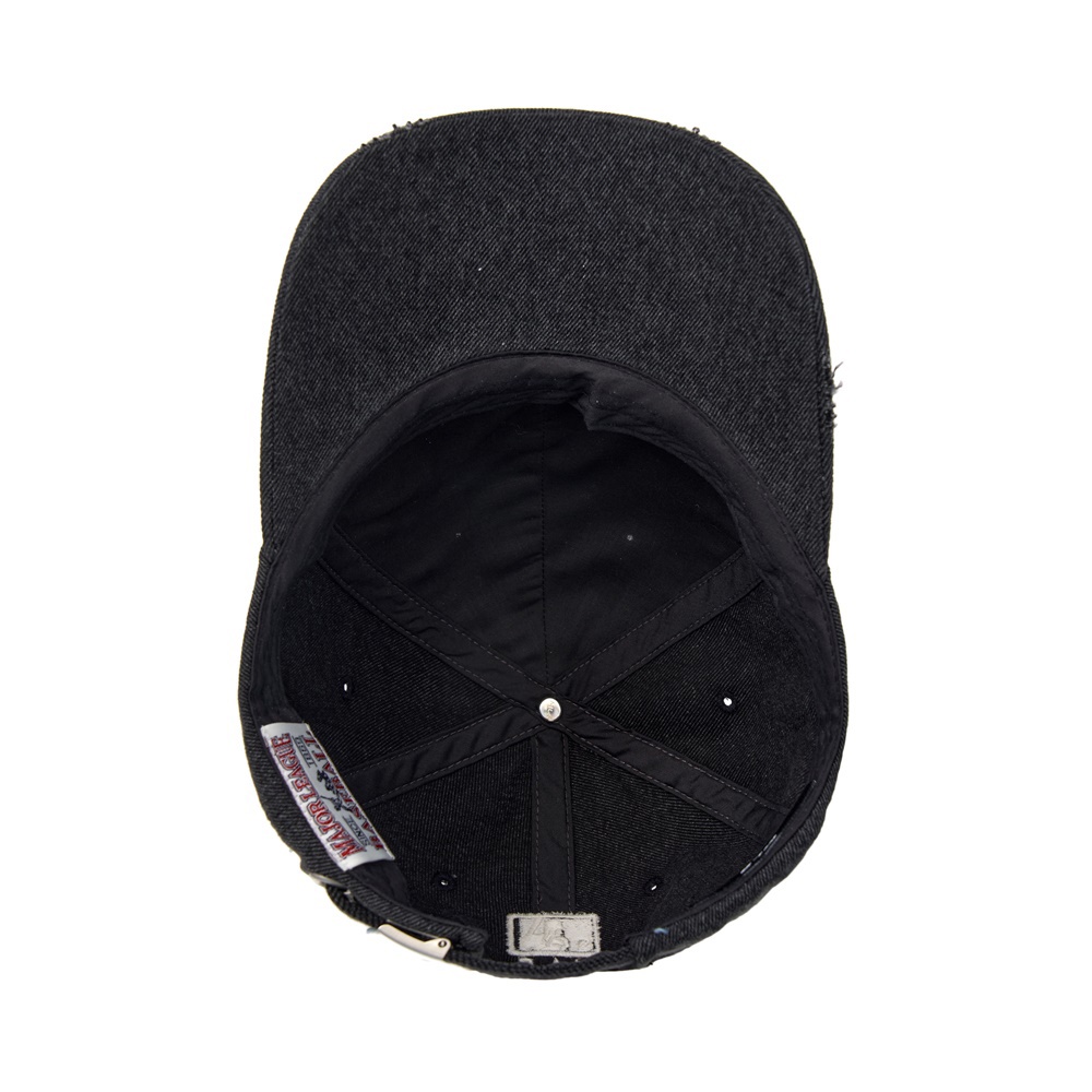 MLB 可調式牛仔丹寧軟頂棒球帽 紐約洋基隊 (3ACPD045N-50BKS)