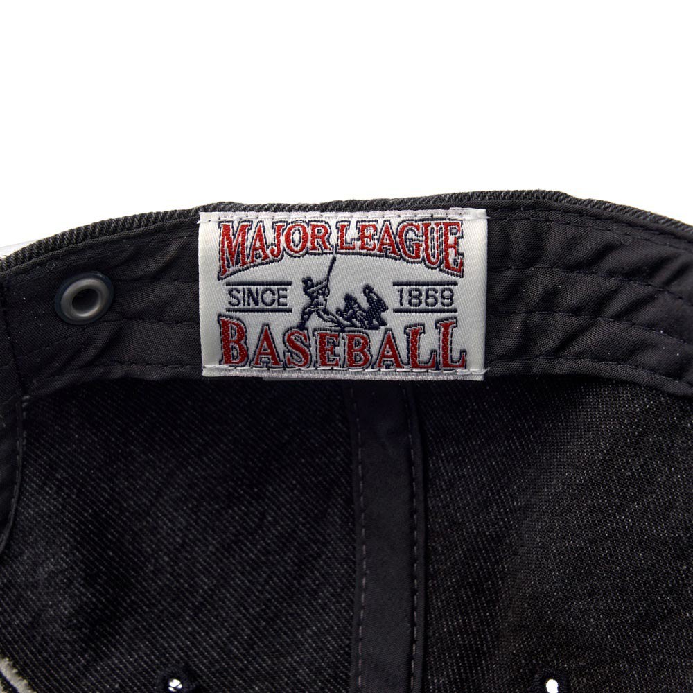 MLB 可調式牛仔丹寧軟頂棒球帽 紐約洋基隊 (3ACPD045N-50BKS)