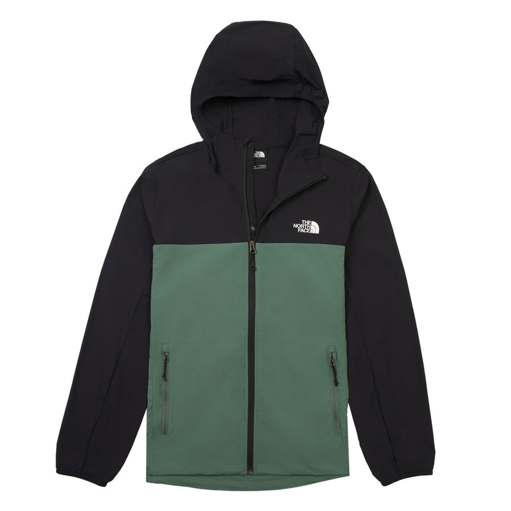 The North Face北面男款綠色UPF防曬防風外套｜87VYLFW