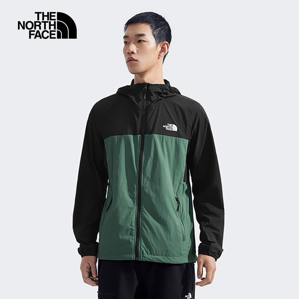The North Face北面男款綠色UPF防曬防風外套｜87VYLFW