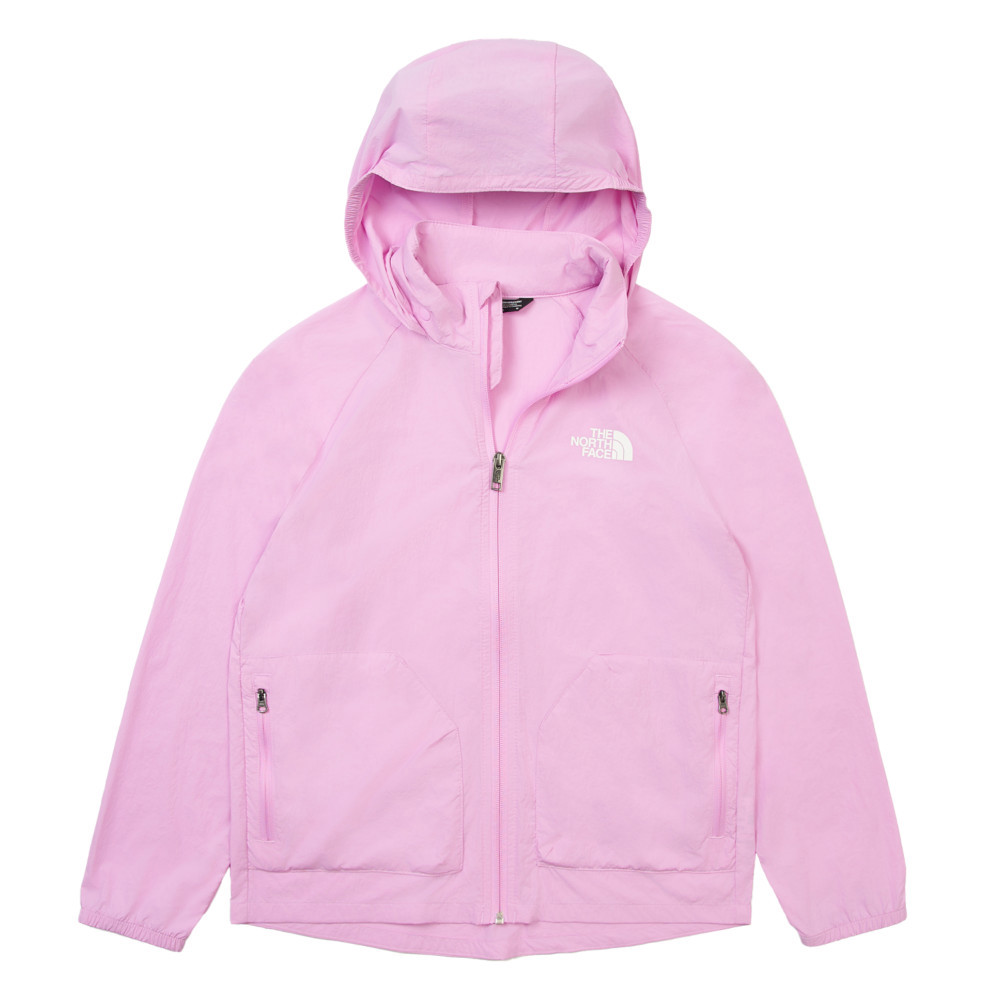 The North Face北面兒童粉紅色UPF防曬防風外套｜87Z76FI