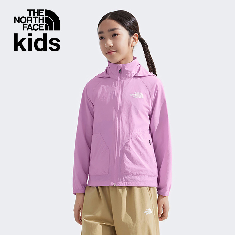 The North Face北面兒童粉紅色UPF防曬防風外套｜87Z76FI