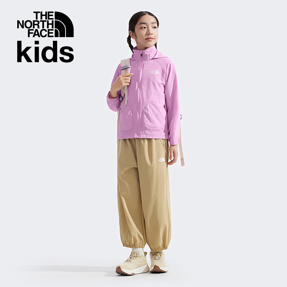The North Face北面兒童粉紅色UPF防曬防風外套｜87Z76FI