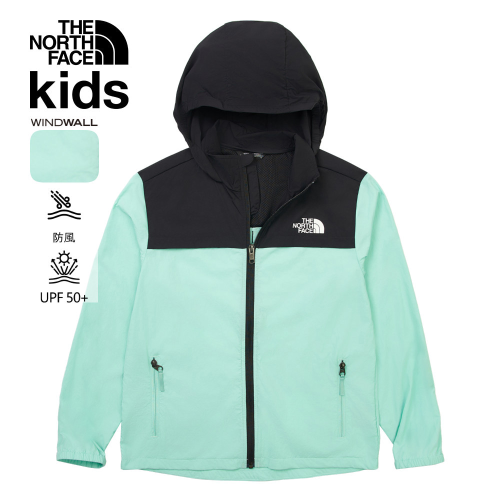 The North Face北面兒童綠色UPF防曬防風外套｜87ZE9ZX－运动品牌专卖