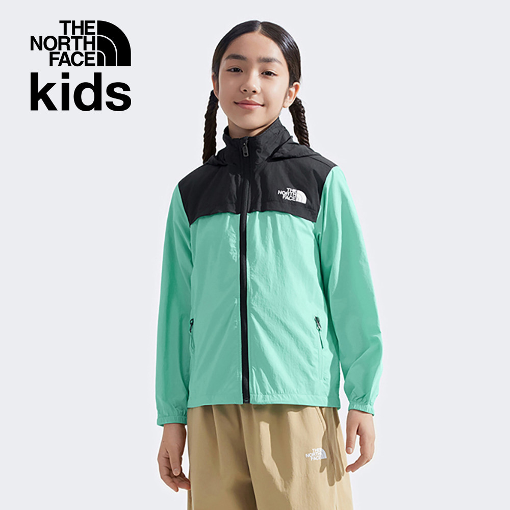 The North Face北面兒童綠色UPF防曬防風外套｜87ZE9ZX