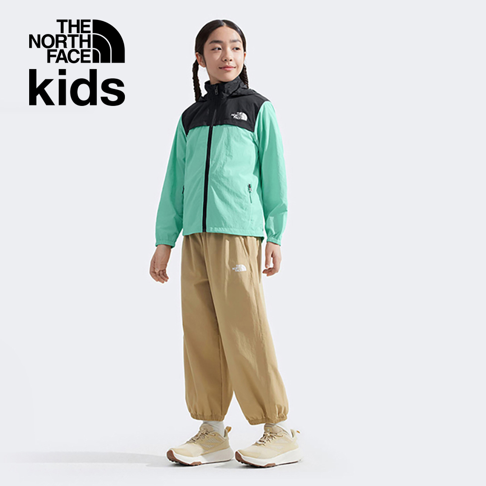 The North Face北面兒童綠色UPF防曬防風外套｜87ZE9ZX