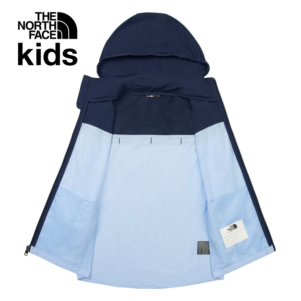 The North Face北面兒童藍色UPF防曬防風外套｜87ZEA0O