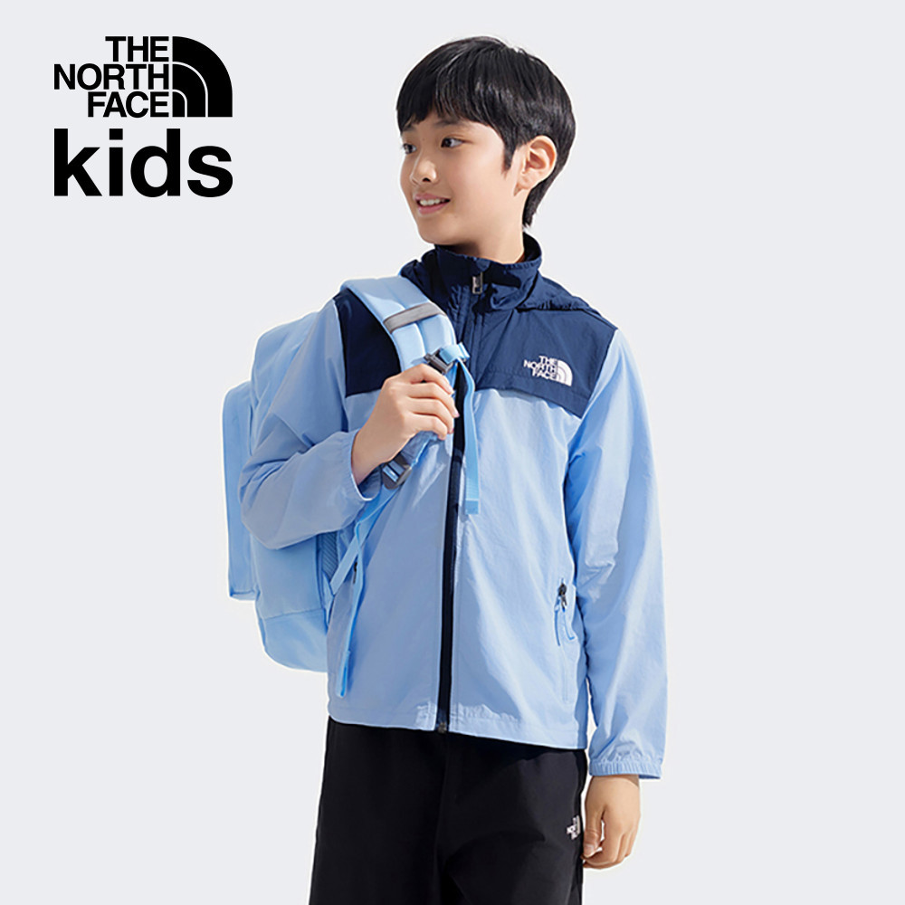 The North Face北面兒童藍色UPF防曬防風外套｜87ZEA0O