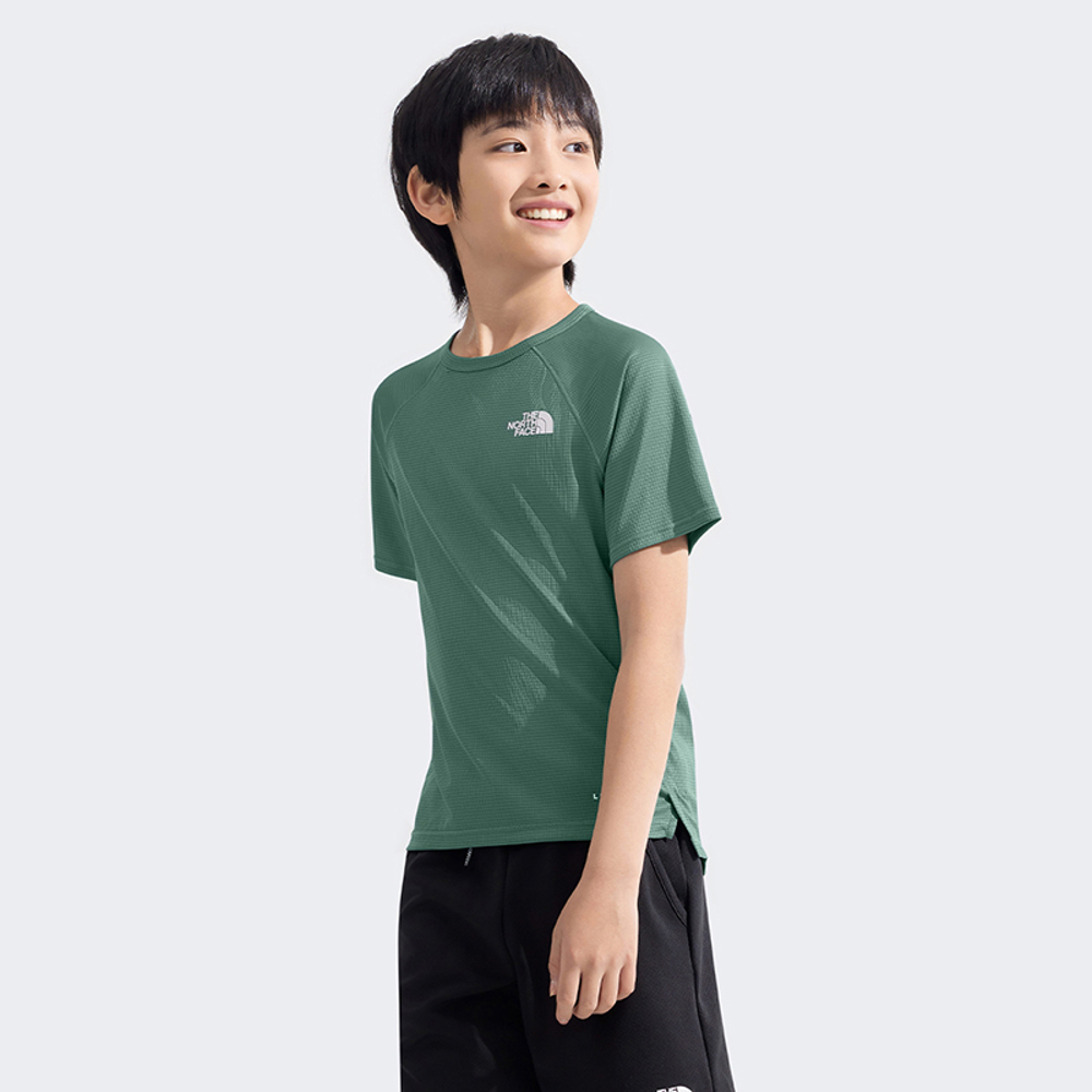 【10/26 12點限時搶購】The North Face北面兒童綠色UPF防曬短袖T恤｜8BMXHCH