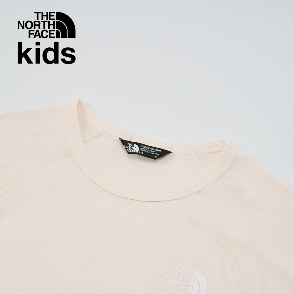 【10/27 00點限時搶購】The North Face北面兒童米白色UPF防曬短袖T恤｜8BMXQLI