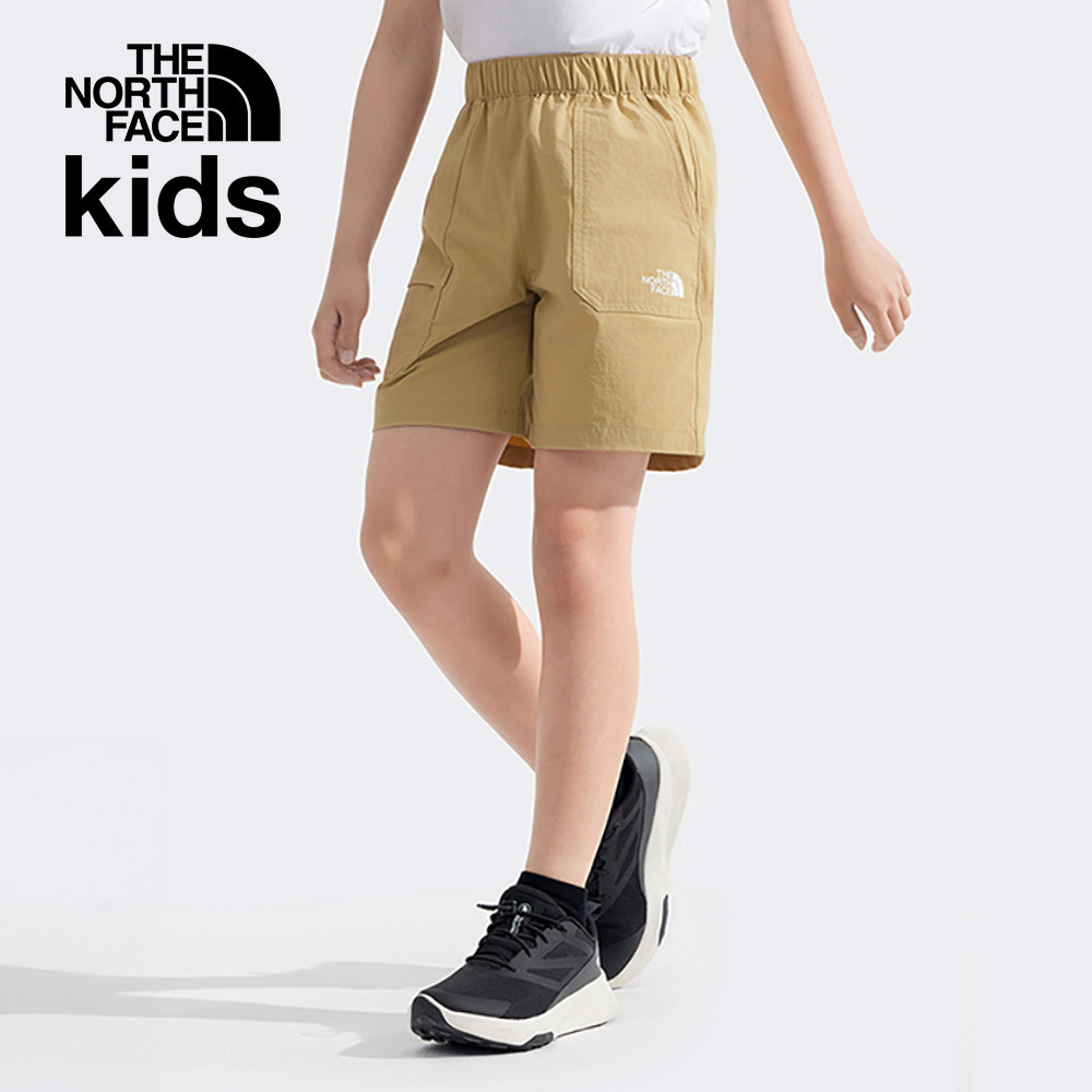 The North Face北面兒童卡其色UPF防曬短褲｜8C0KLK5