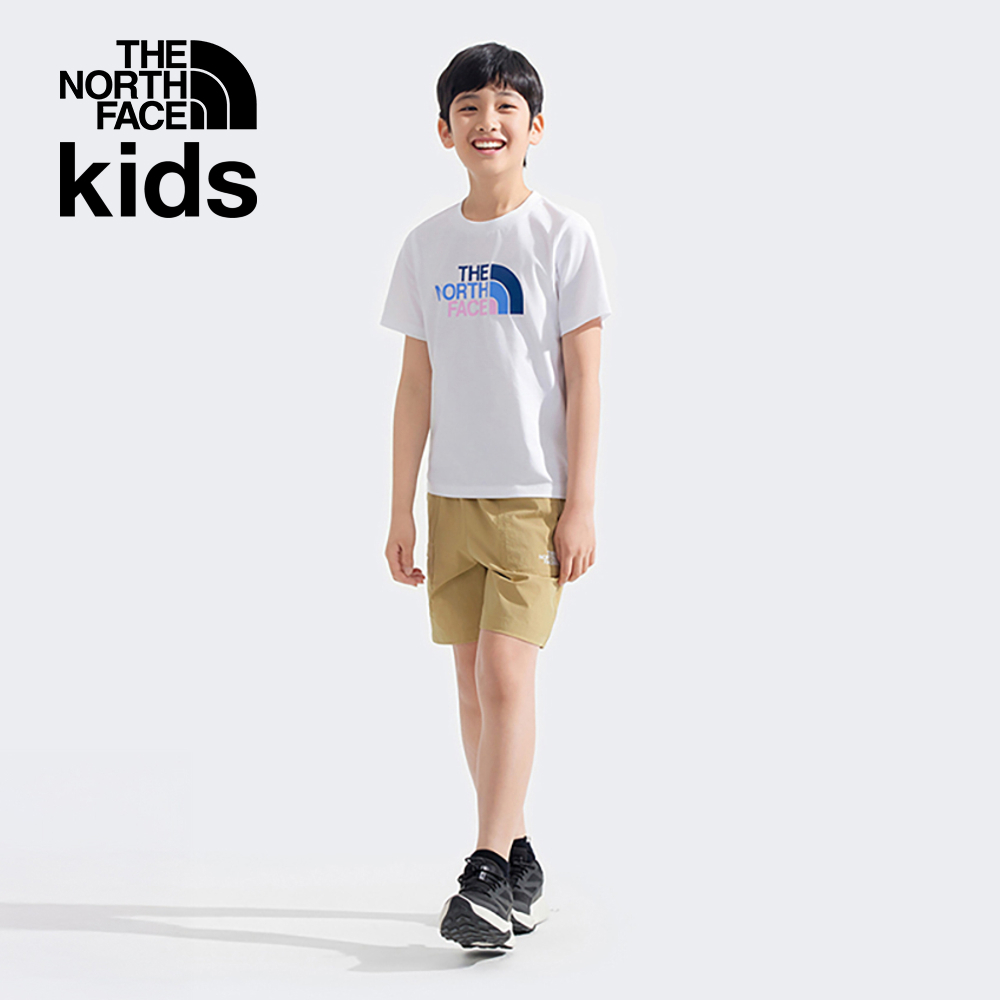 The North Face北面兒童卡其色UPF防曬短褲｜8C0KLK5