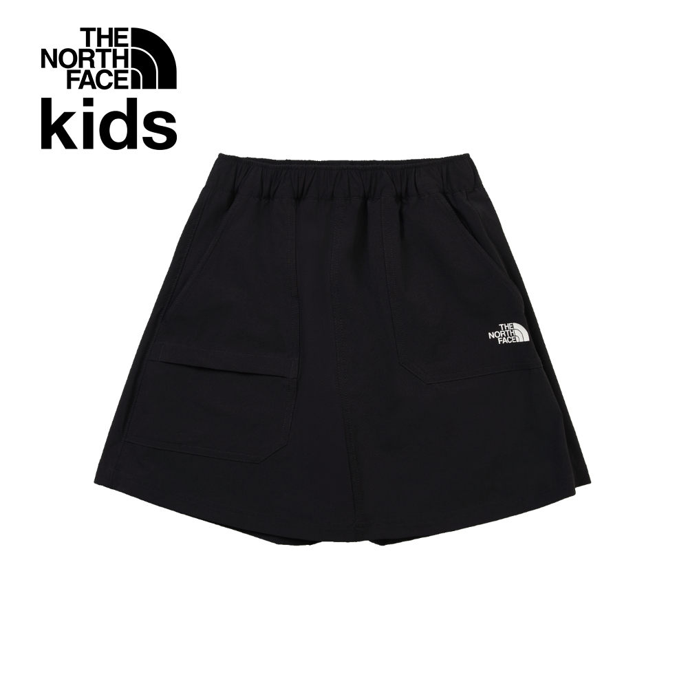 The North Face北面兒童黑色UPF防曬短褲｜8C0MJK3