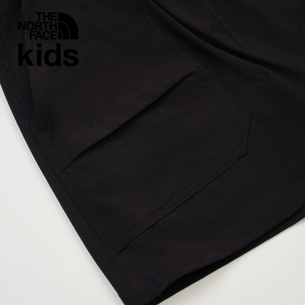 The North Face北面兒童黑色UPF防曬短褲｜8C0MJK3