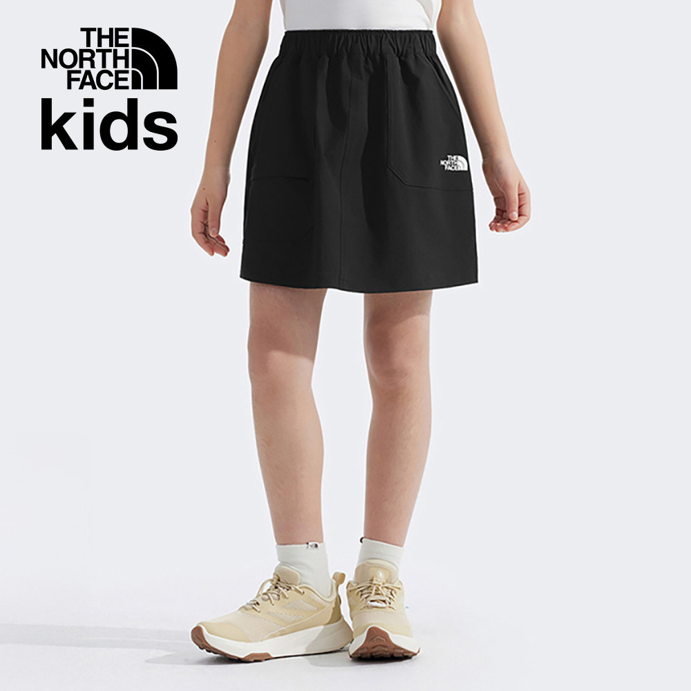 The North Face北面兒童黑色UPF防曬短褲｜8C0MJK3