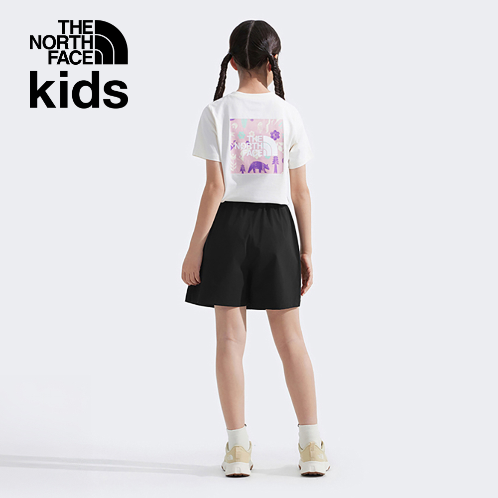 The North Face北面兒童黑色UPF防曬短褲｜8C0MJK3