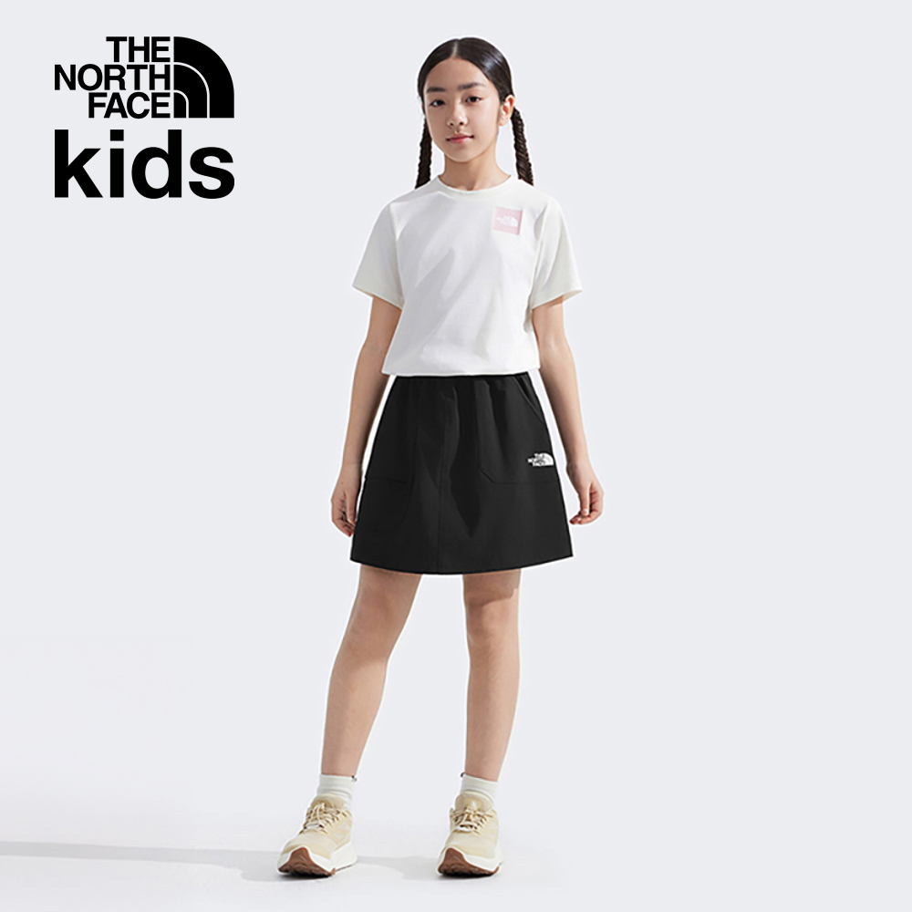 The North Face北面兒童黑色UPF防曬短褲｜8C0MJK3