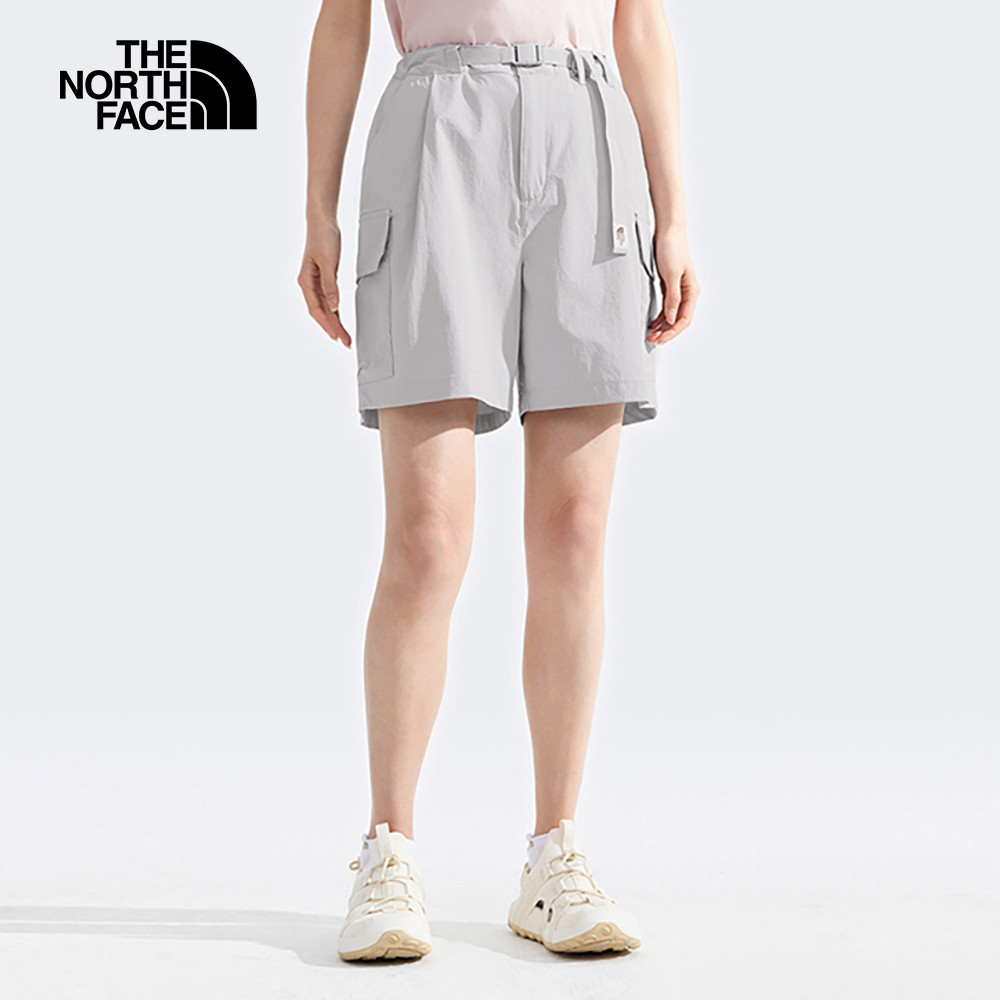 The North Face北面女款灰色UPF防曬短褲｜8C111OA