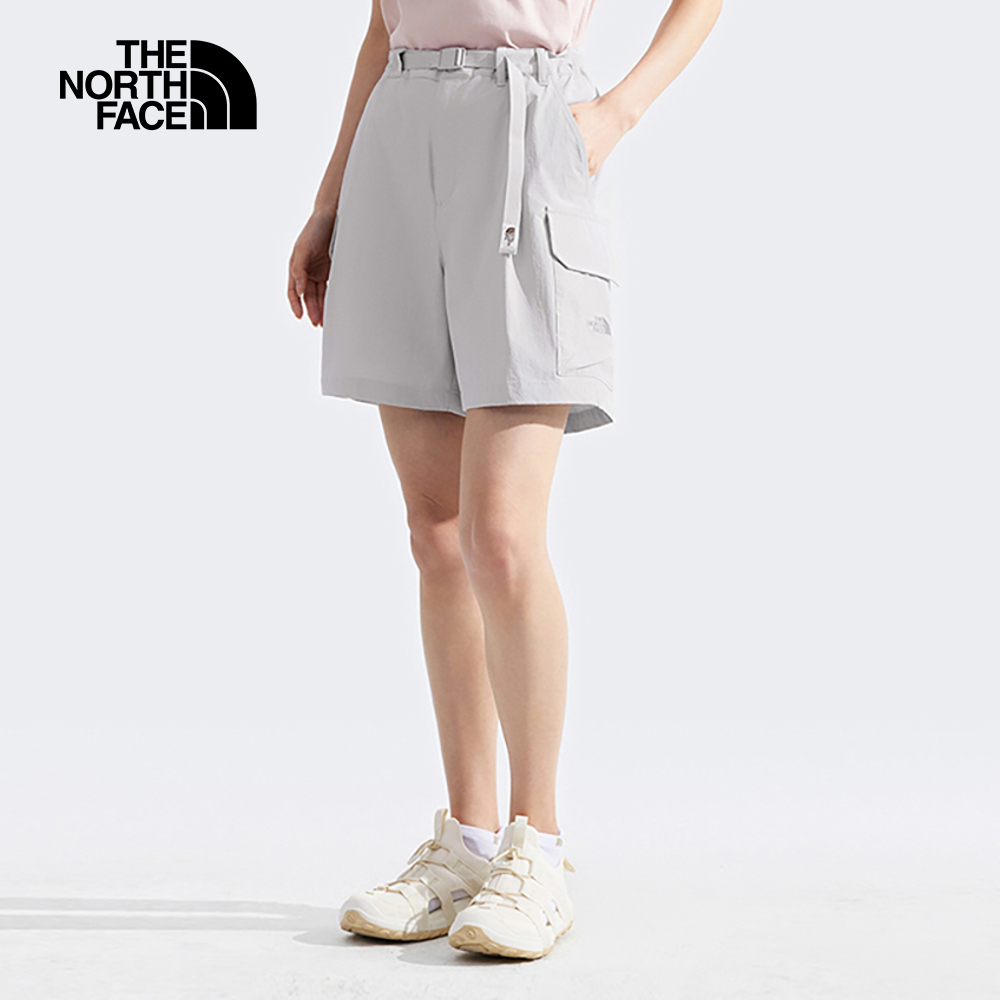 The North Face北面女款灰色UPF防曬短褲｜8C111OA
