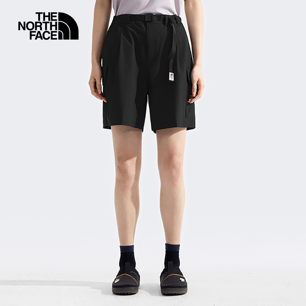 The North Face北面女款黑色UPF防曬短褲｜8C11JK3