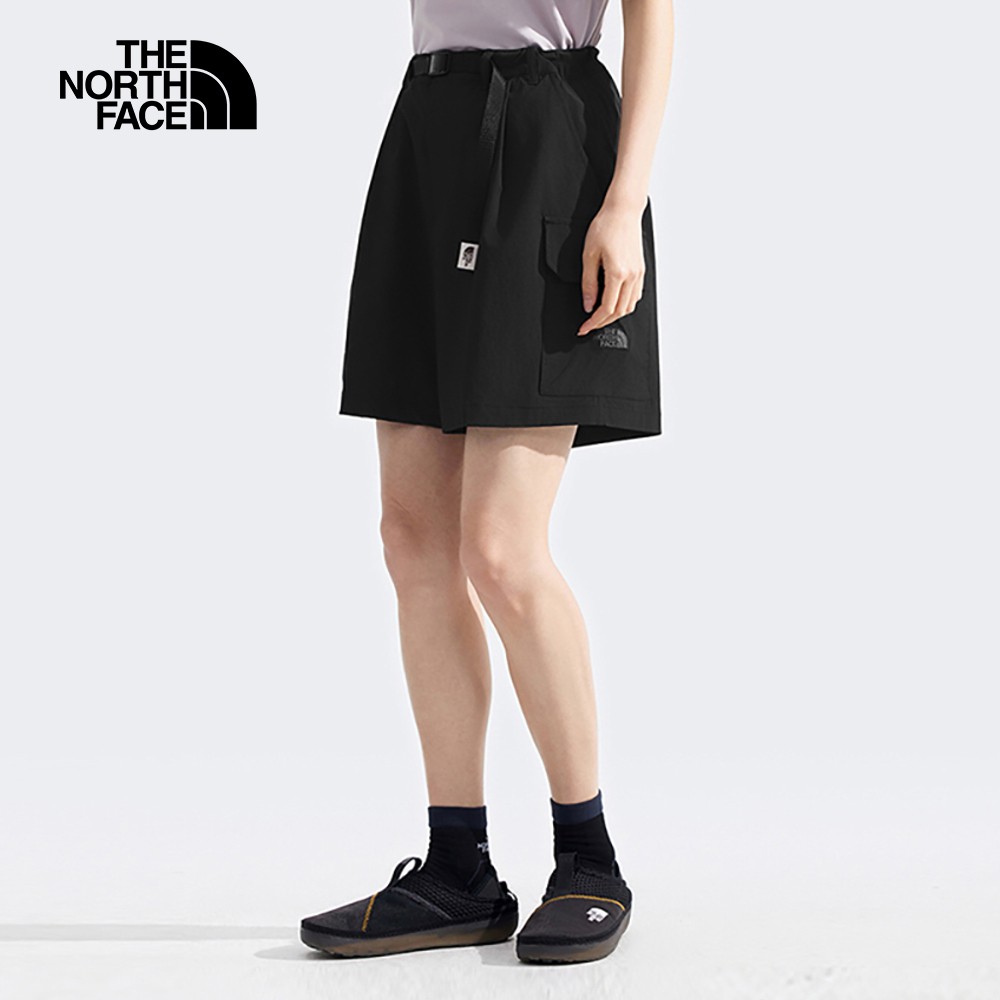 The North Face北面女款黑色UPF防曬短褲｜8C11JK3
