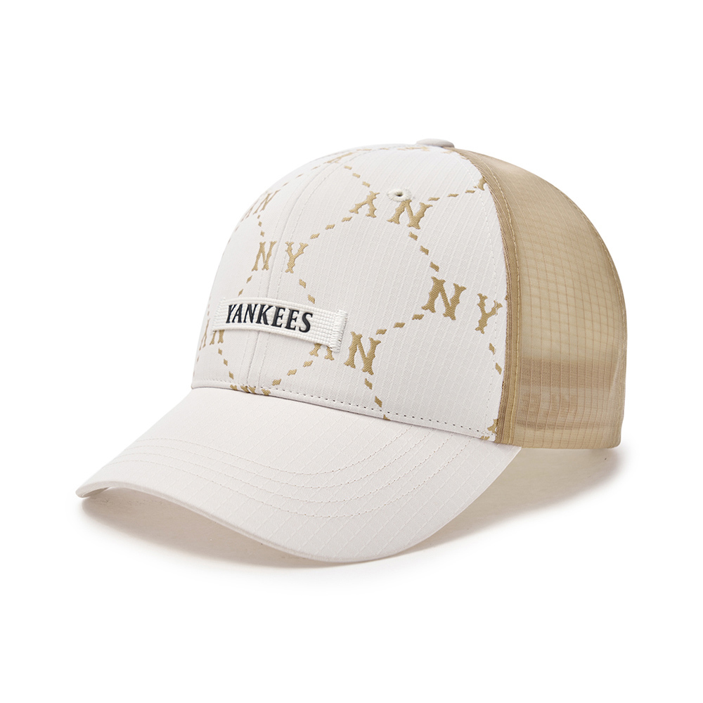MLB 可調式棒球帽 網帽 Monogram系列 紐約洋基隊 (3AMCM0153-50IVS)