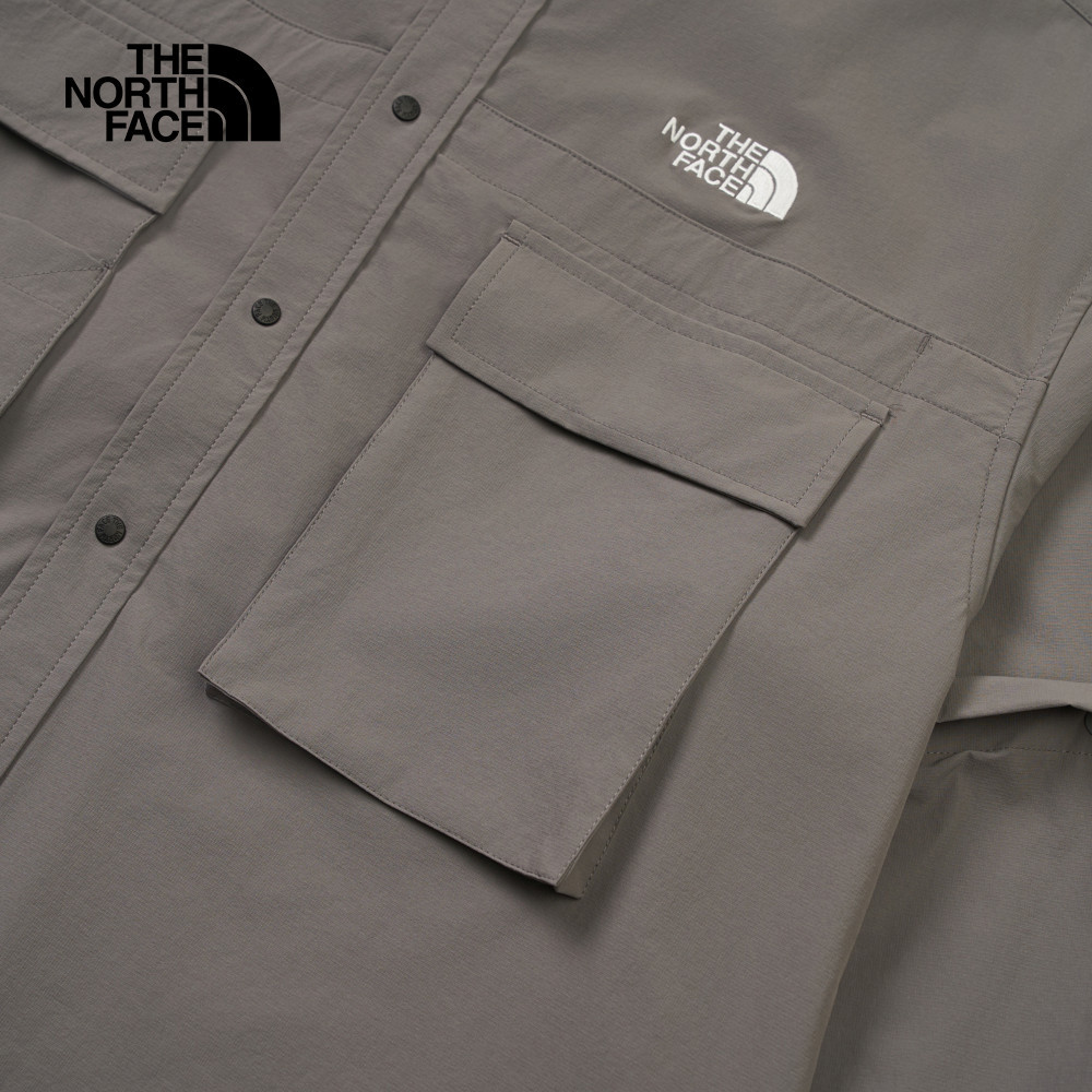 UE男款灰色DWR防潑水長袖襯衫｜8DH90UZ