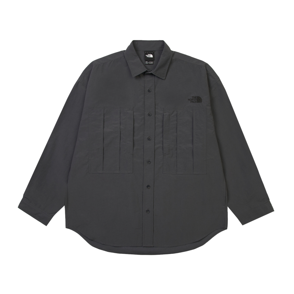 UE男款灰色DWR防潑水長袖襯衫｜8DHF0C5