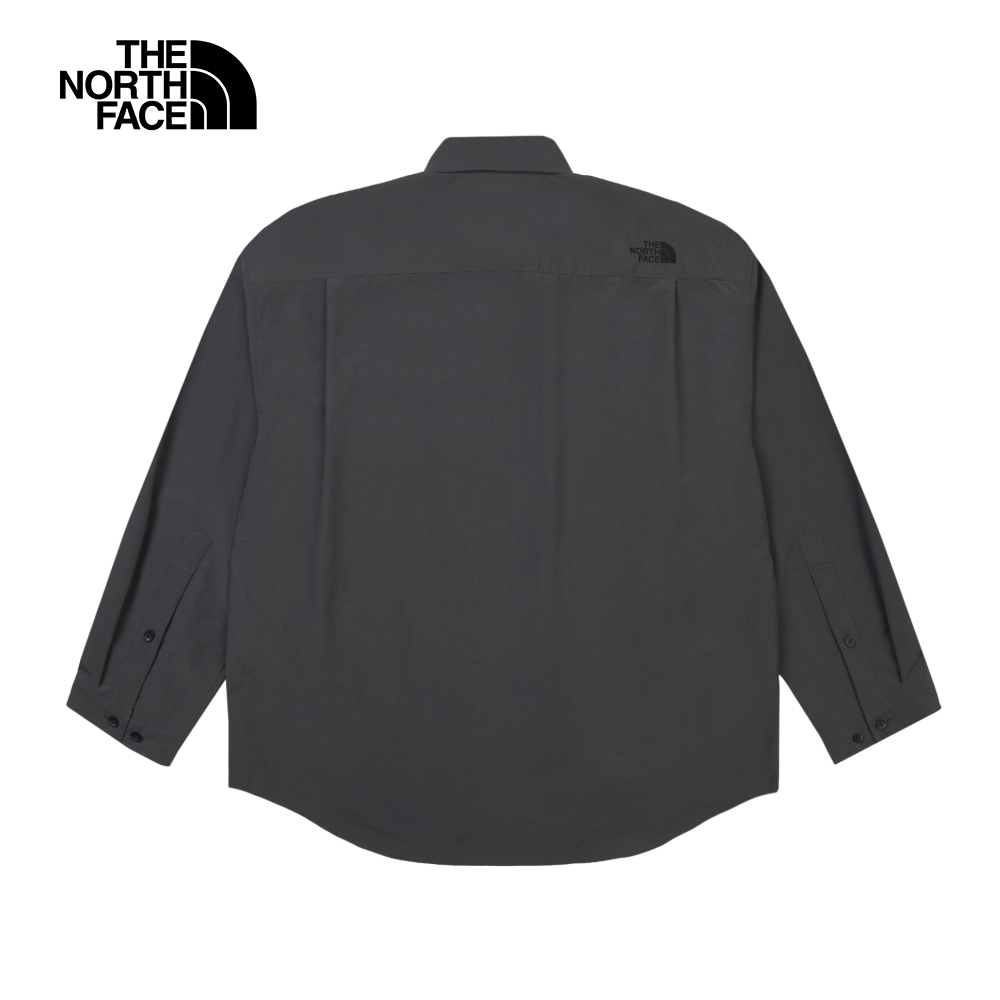 UE男款灰色DWR防潑水長袖襯衫｜8DHF0C5