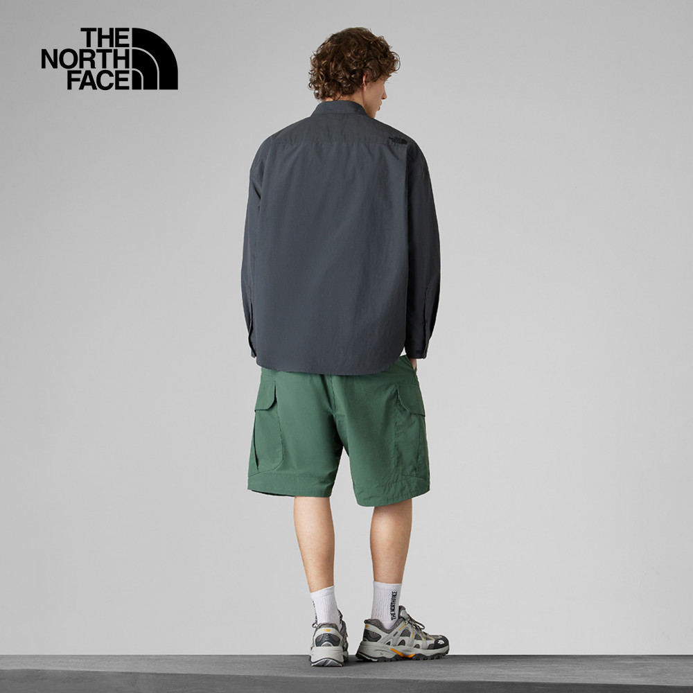 UE男款灰色DWR防潑水長袖襯衫｜8DHF0C5