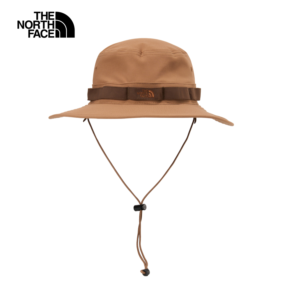 The North Face北面男女款棕色UPF防曬漁夫帽｜5FXF5K2