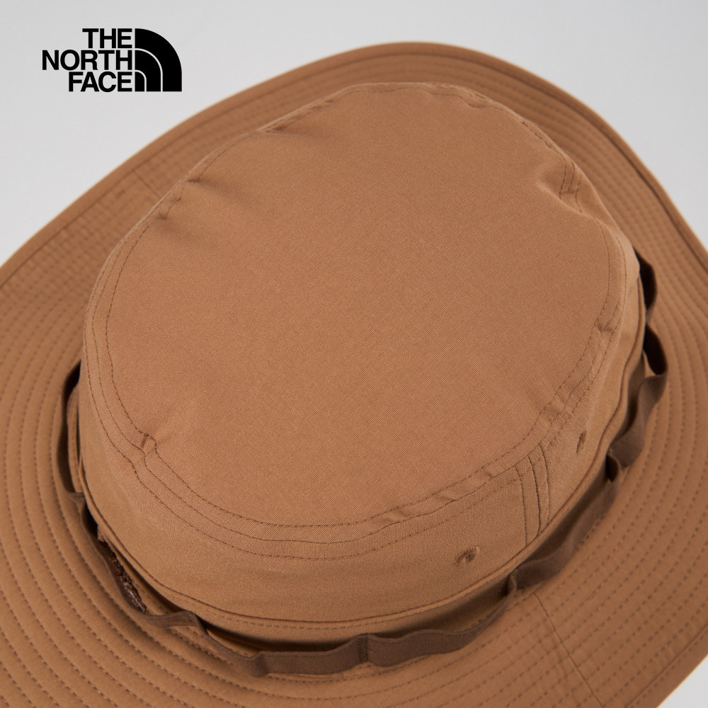 The North Face北面男女款棕色UPF防曬漁夫帽｜5FXF5K2