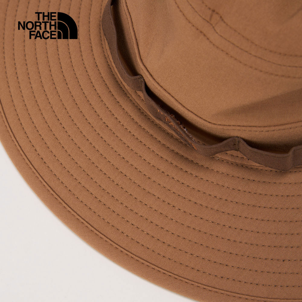 The North Face北面男女款棕色UPF防曬漁夫帽｜5FXF5K2