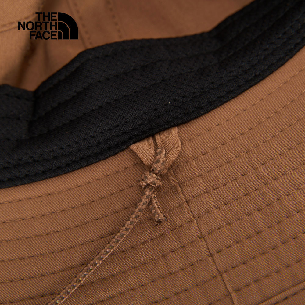 The North Face北面男女款棕色UPF防曬漁夫帽｜5FXF5K2