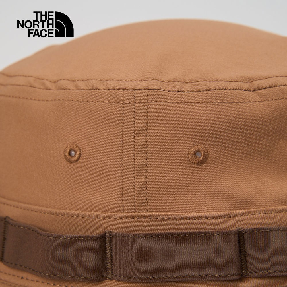 The North Face北面男女款棕色UPF防曬漁夫帽｜5FXF5K2