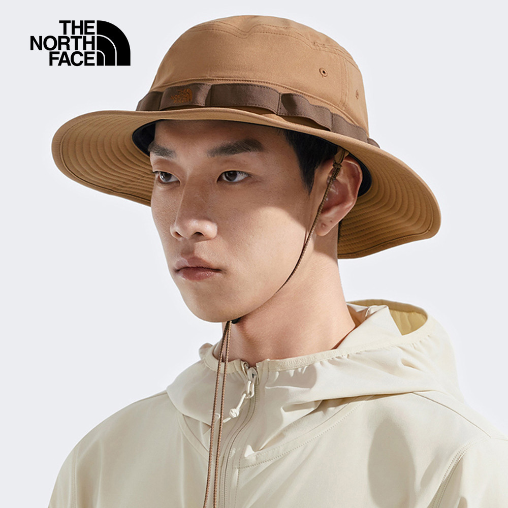 The North Face北面男女款棕色UPF防曬漁夫帽｜5FXF5K2