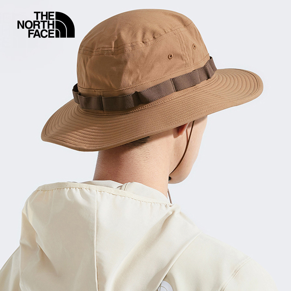 The North Face北面男女款棕色UPF防曬漁夫帽｜5FXF5K2