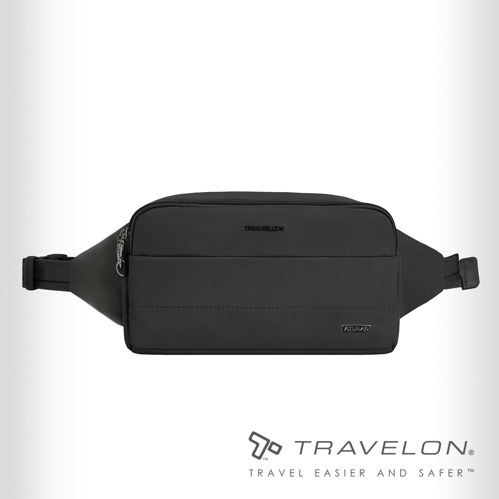 【Travelon美國防盜包】Roam防盜斜肩包-聯名款(TL-43678A黑/旅遊腰包/旅遊隨身)