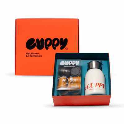 【CUPPY 咖彼】冷萃凍乾咖啡｜嚴選組(12入)｜保溫瓶*1｜CUPPY 聯名貼紙*2-廠商直送