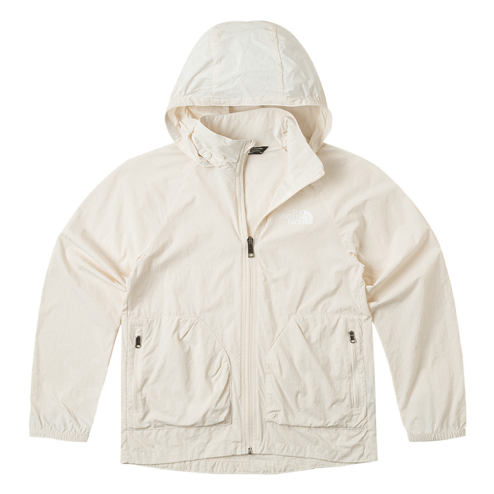 The North Face北面兒童米白色UPF防曬防風外套｜87Z7QLI