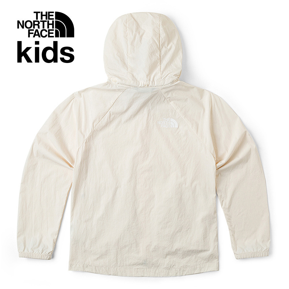 The North Face北面兒童米白色UPF防曬防風外套｜87Z7QLI