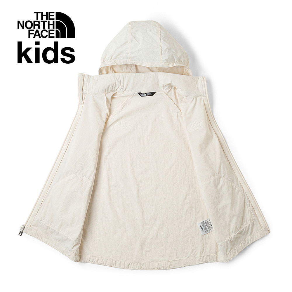 The North Face北面兒童米白色UPF防曬防風外套｜87Z7QLI