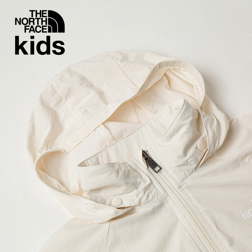 The North Face北面兒童米白色UPF防曬防風外套｜87Z7QLI